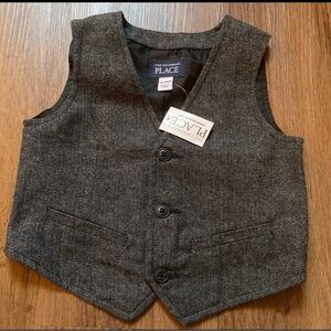 SOLD- Children’s Place Dark Grey Vest- New! Size 18-24 Months